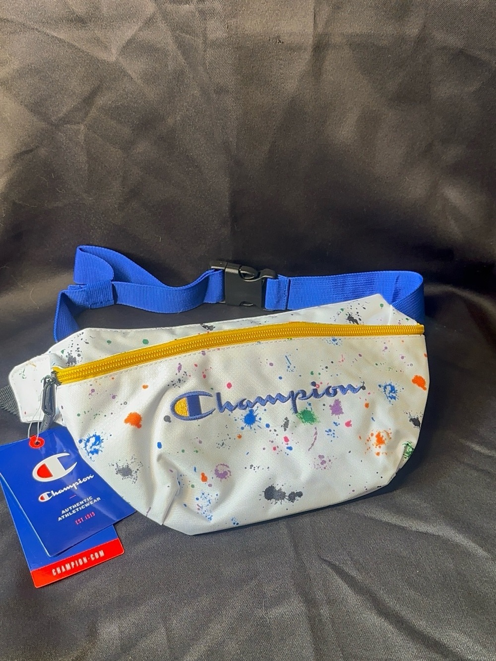 NWT Champion Paint Splatter
Waist Bag Fanny Pack White
Multicolor Belt Bag - Picture 6 of 10